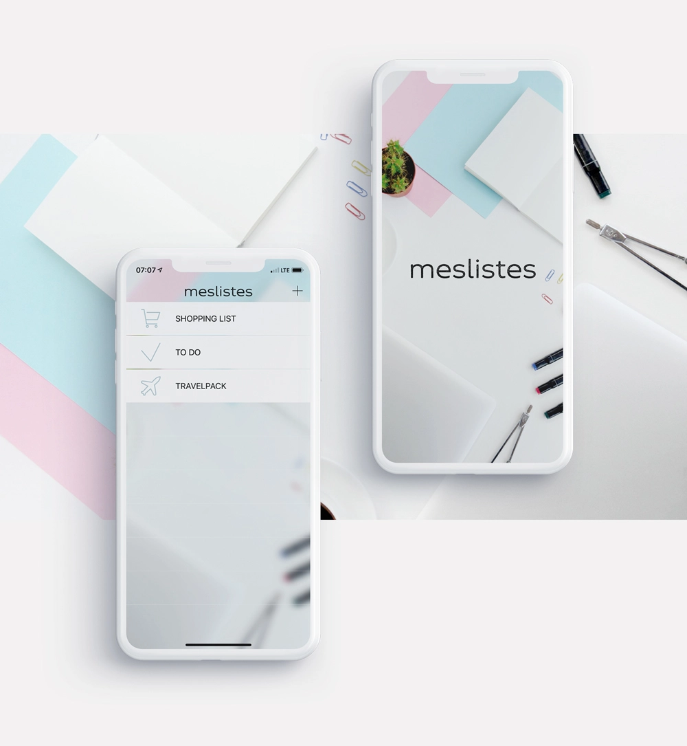 Aperçu du projet Meslistes